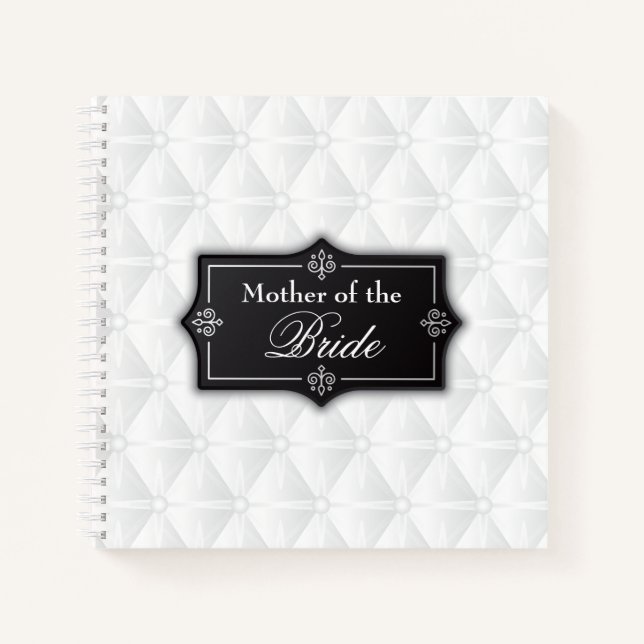 Luxurious Mother of the Bride Wedding Guestbook Notebook (Front)