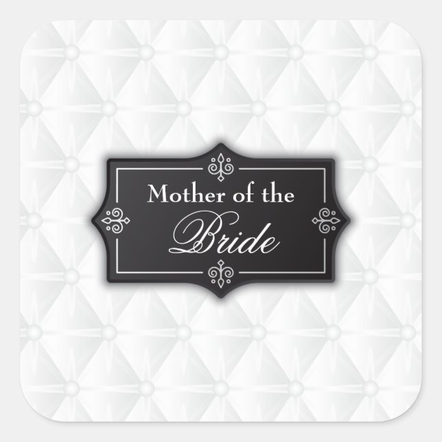 Luxurious Mother of the Bride Wedding Sticker Seal (Front)