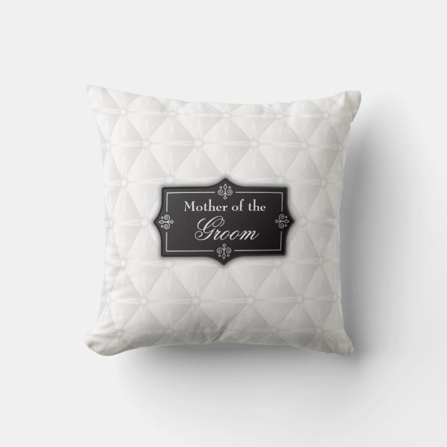 Luxurious Mother of the Groom Wedding Throw Pillow (Front)