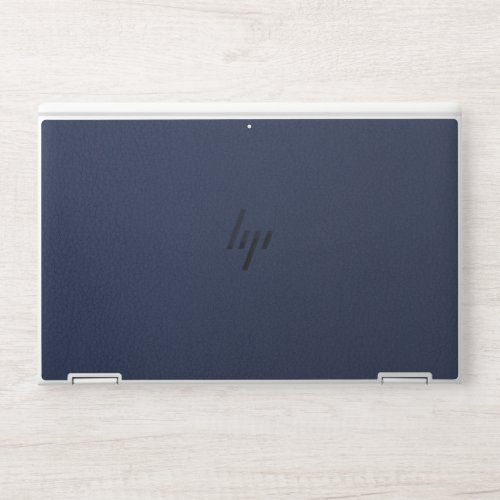 Luxurious navy blue Faux Leather  HP Laptop Skin