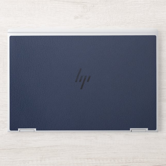 Luxurious navy blue Faux Leather  HP Laptop Skin (Front)