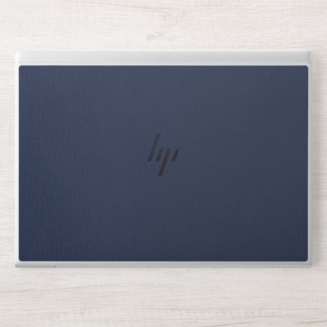 Luxurious navy blue Faux Leather  HP Laptop Skin (Front)