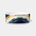 Luxurious Navy Blue & Gold Leaf Marble Bowl<br><div class="desc">Design by LEMAT WORKS // Indulge in luxury with this stunning abstract design featuring deep navy blue,  flowing eggshell white,  and rich textured gold leaf accents. Evoking the beauty of natural marble or agate,  this elegant pattern adds a touch of sophistication to any item.</div>