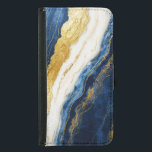 Luxurious Navy Blue & Gold Leaf Marble Samsung Galaxy S5 Wallet Case<br><div class="desc">Design by LEMAT WORKS // Indulge in luxury with this stunning abstract design featuring deep navy blue,  flowing eggshell white,  and rich textured gold leaf accents. Evoking the beauty of natural marble or agate,  this elegant pattern adds a touch of sophistication to any item.</div>