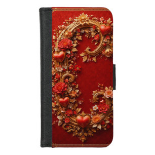 Luxurious Ornate Gold Letter C iPhone 8/7 Wallet Case