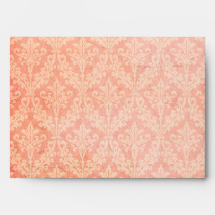 Luxurious Pale Pink Damask: Linen A-7 Envelope