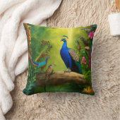 Luxurious Peacock Feather Pillow Cushion (Blanket)