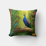 Luxurious Peacock Feather Pillow Cushion