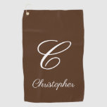 [ Thumbnail: Luxurious Personalized Name + Initial Golf Towel ]
