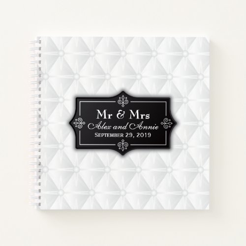 Luxurious Personalized Wedding Guestbook Notebook
