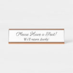 [ Thumbnail: Luxurious "Please Have a Seat!" Desk Name Plate ]