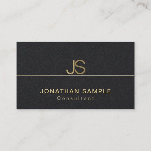 Luxurious Premium Black Elegant Monogram Modern Business Card