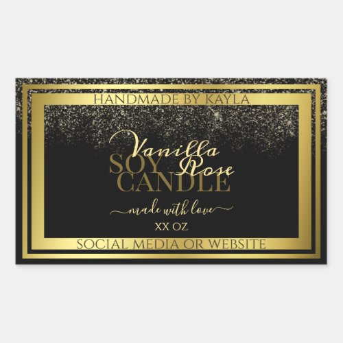 Luxurious Product Packaging Labels Black and Gold