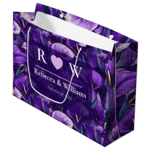 Luxurious Purple Calla Lilies Fantasy Destination  Large Gift Bag