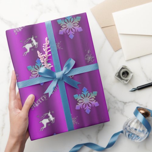 Luxurious Purple Christmas Wrapping Paper