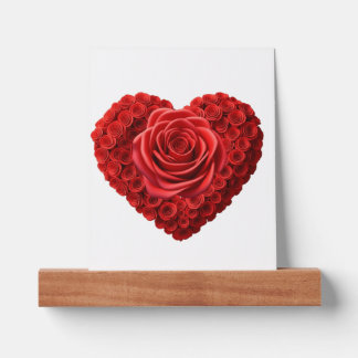 "Luxurious Red Rose Heart Symphony" Picture Ledge
