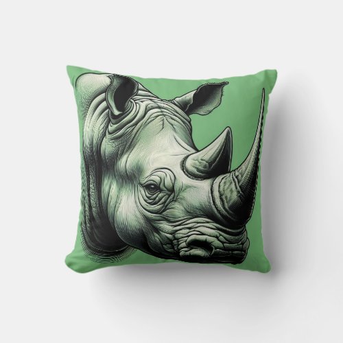 Luxurious Rhinoceros Pillow for Wildlife Lovers