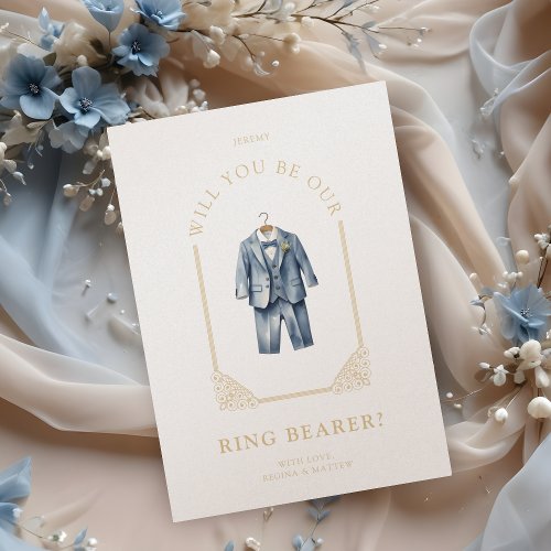 Luxurious Ring Bearer Blue Dress Ornamental Dome