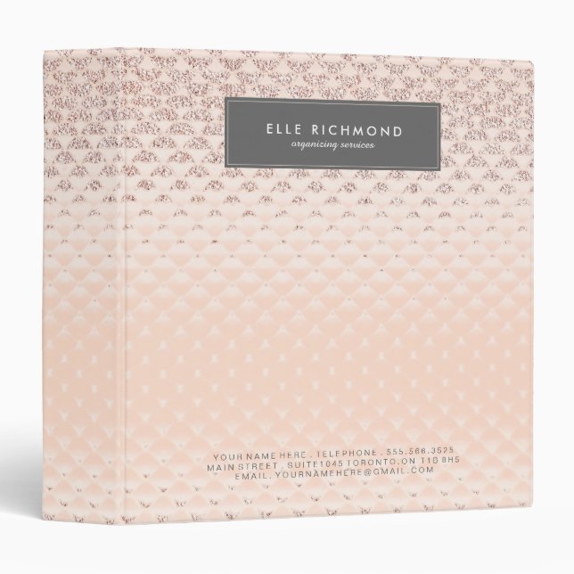 Luxurious Rose Gold Binder (Front/Spine)