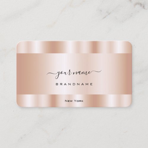 Luxurious Rose Gold Effect Professional and Trendy Business Card