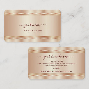 Luxurious Rose Gold Shimmer Effect Professional Business Card