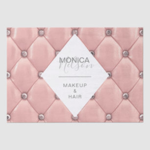 luxurious rose gold tufted monogram tissue paper