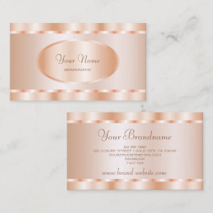 Luxurious Rose Golden Colors Modern and Stylish Business Card
