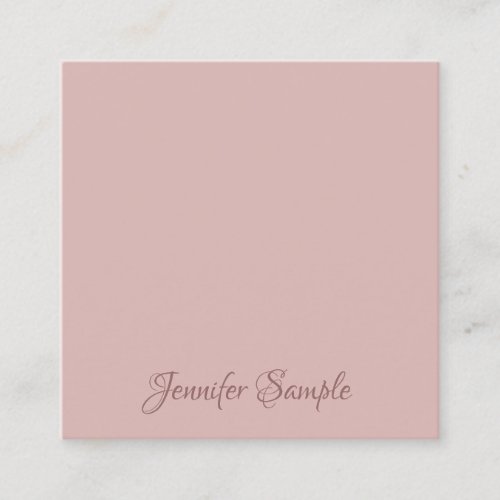 Luxurious Rounded Modern Handwritten Script Elite Square Business Card