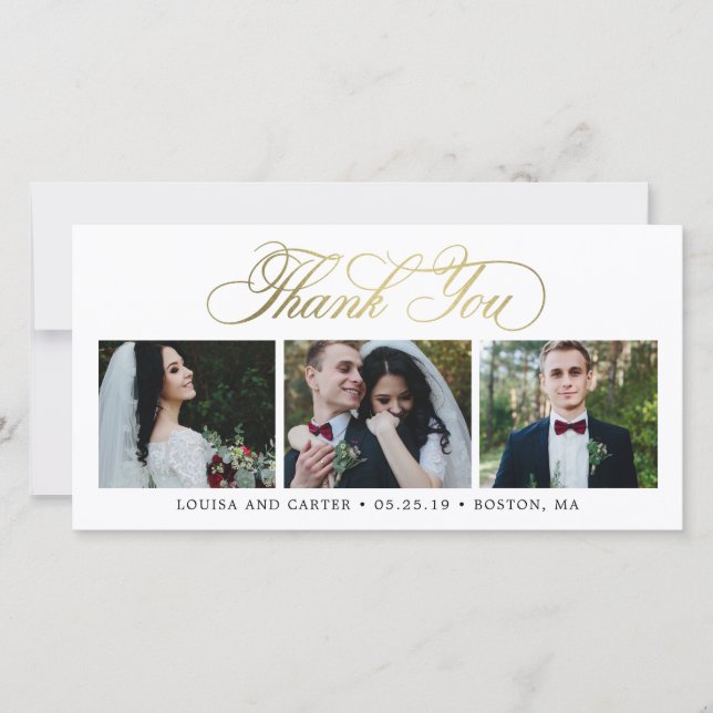 Luxurious Script EDITABLE COLOR Thank You Cards