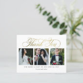 Luxurious Script EDITABLE COLOR Thank You Postcard (Standing Front)