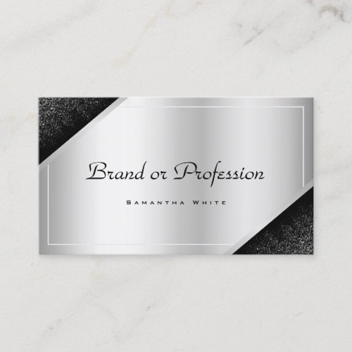 Luxurious Silver Gradient Shimmery Professional Business Card