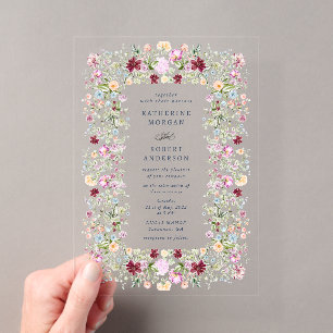 Luxurious Spring Garden Wedding Invitation