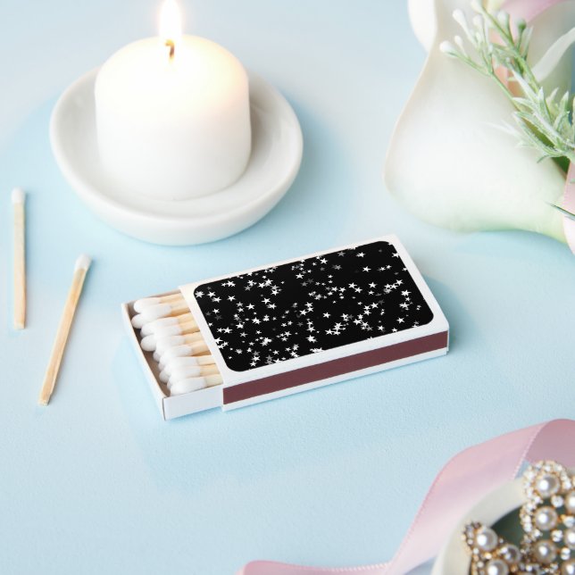 Luxurious Starry Sky Black Star Elegance Astronomy Matchboxes (Insitu)