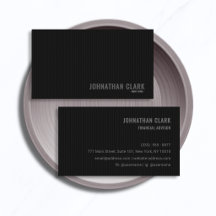 Luxurious Striped All-Black  Business Card
