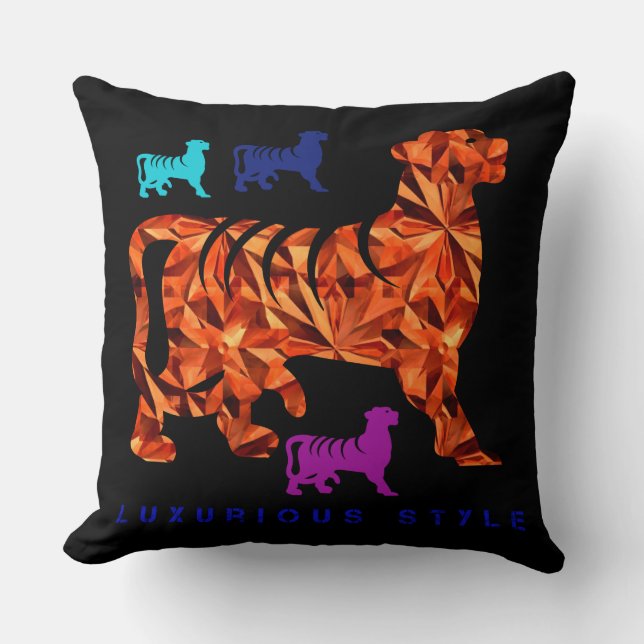 luxurious style throw pillow (Front)