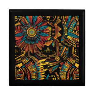 Luxurious Teal "Aztec Dream" Trinket Tile Gift Box