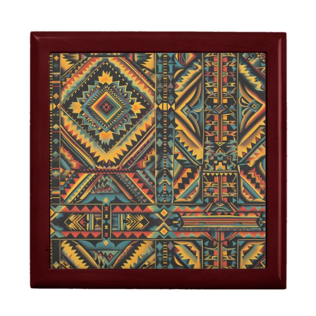 Luxurious Teal "Centuries-Old Geometric Elegance"  Gift Box (Front)