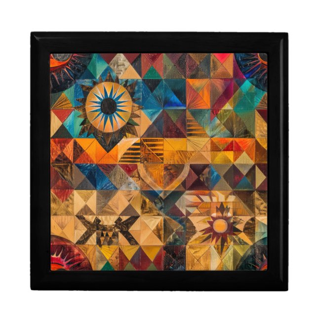 Luxurious Teal "Inherited Artistry" Square Gift Bo Box (Front)