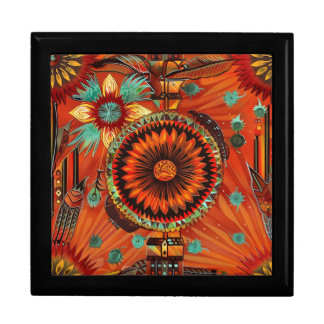 Luxurious Teal "Intricate Echoes" Decorative Gift  Gift Box