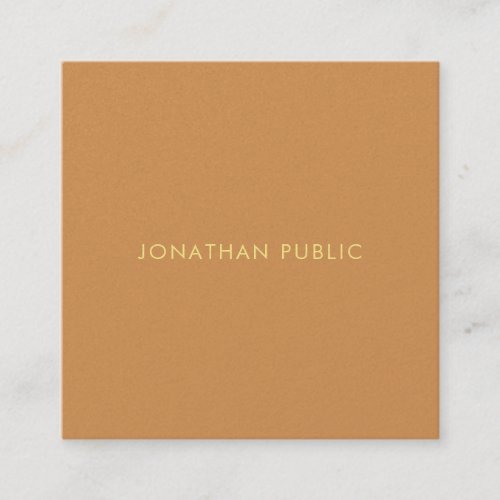 Luxurious Template Modern Elegant Trendy Colors Square Business Card