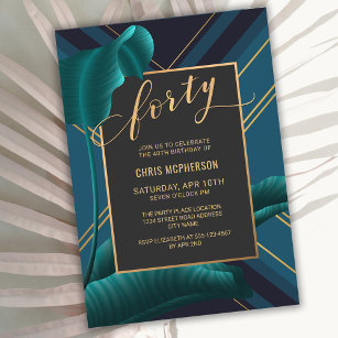 Luxury Birthday Invitation Template to print at home