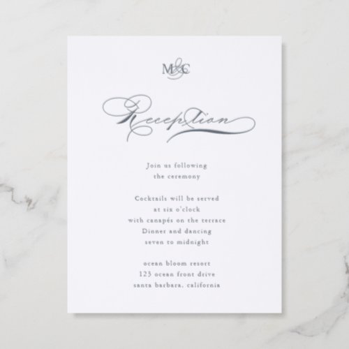 Luxurious Typography Budget Reception Letterpress Enclosure Card