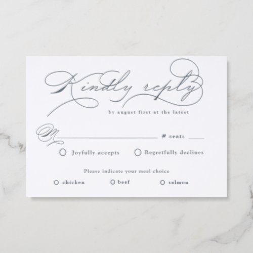 Luxurious Typography Budget RSVP Letterpress Cards