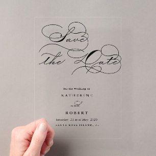 Luxurious Typography Budget Save the Date