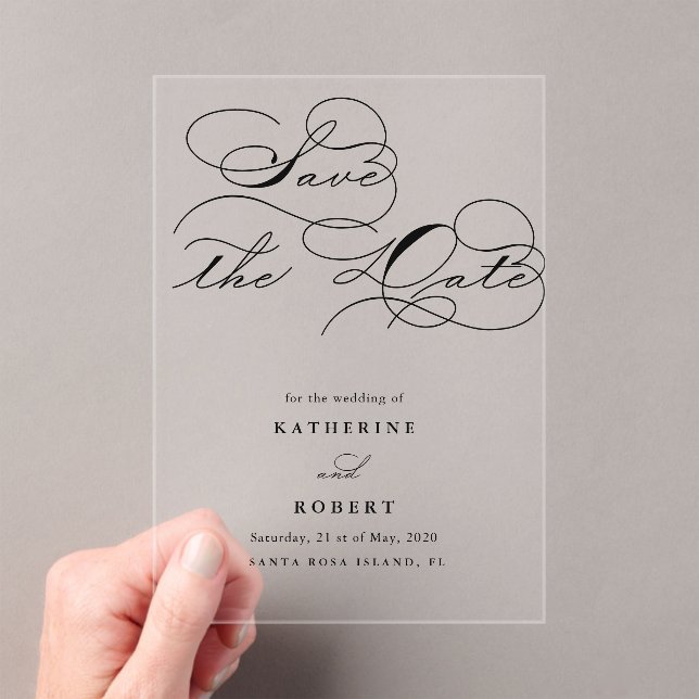 Luxurious Typography Budget Save the Date (Insitu (Handheld))