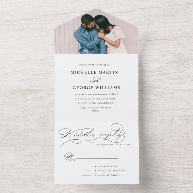 Luxurious Typography (no ENV needed) All In One Invitation (Inside)