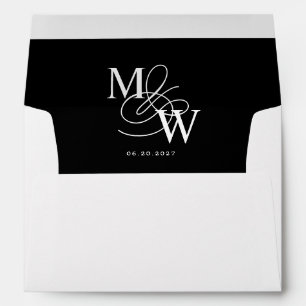 Luxurious Typography Pre-Addressed Wedding Envelope