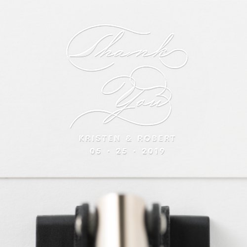 Luxurious Typography Thank You Embosser