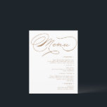 Luxurious Typography Wedding Menu Card<br><div class="desc">Our "Luxurious Typography" collection features a beautiful custom calligraphy script with ample swirls in faux foil of different colors along with a matching double foil border. All your script for customization is in an elegant serif font. You can choose to mix and match faux foil colors for a complete set...</div>