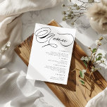 Luxurious Typography Wedding Menu Card<br><div class="desc">Our "Luxurious Typography" collection features a beautiful custom calligraphy script with ample swirls in faux foil of different colors along with a matching double foil border. All your script for customization is in an elegant serif font. You can choose to mix and match faux foil colors for a complete set...</div>